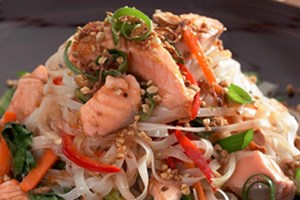 Salmon Pad Thai Noodles